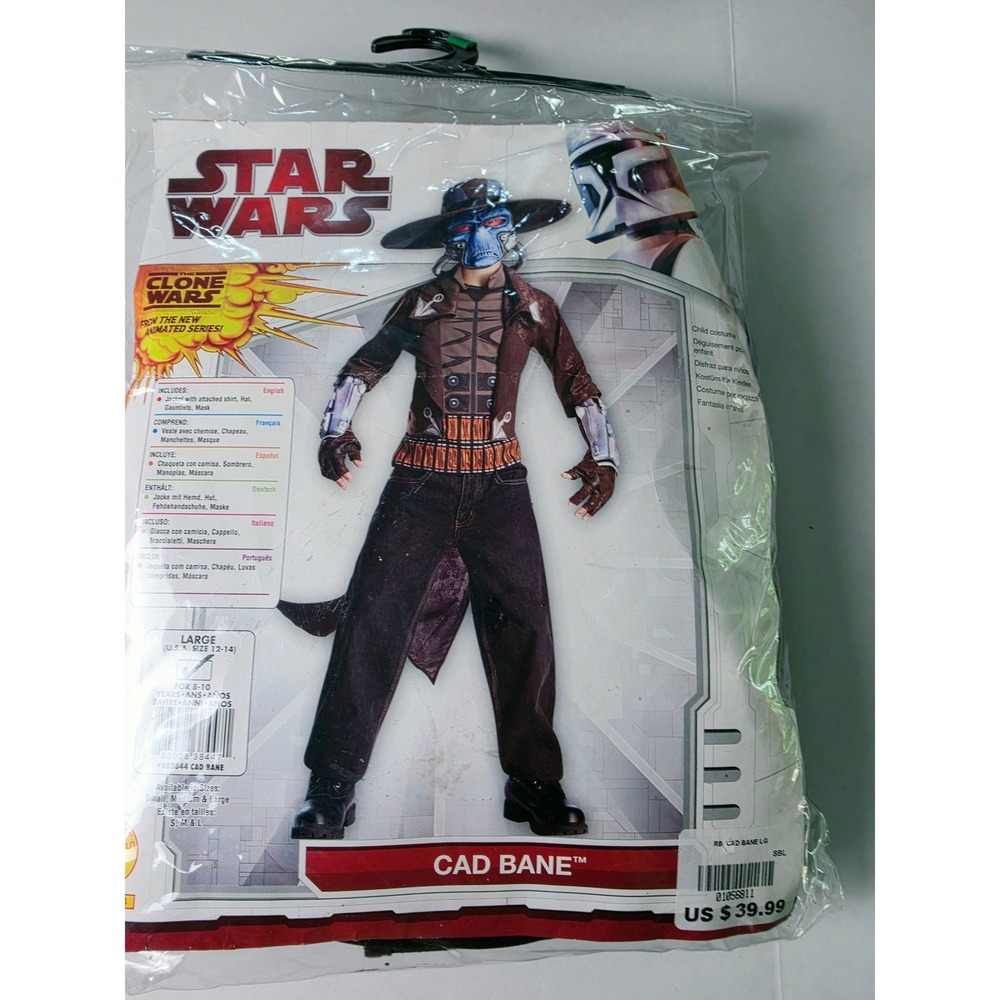 Star Wars The Clone Wars Cad Bane Costume Kids Large 12-14 Rubies 883844 Mask